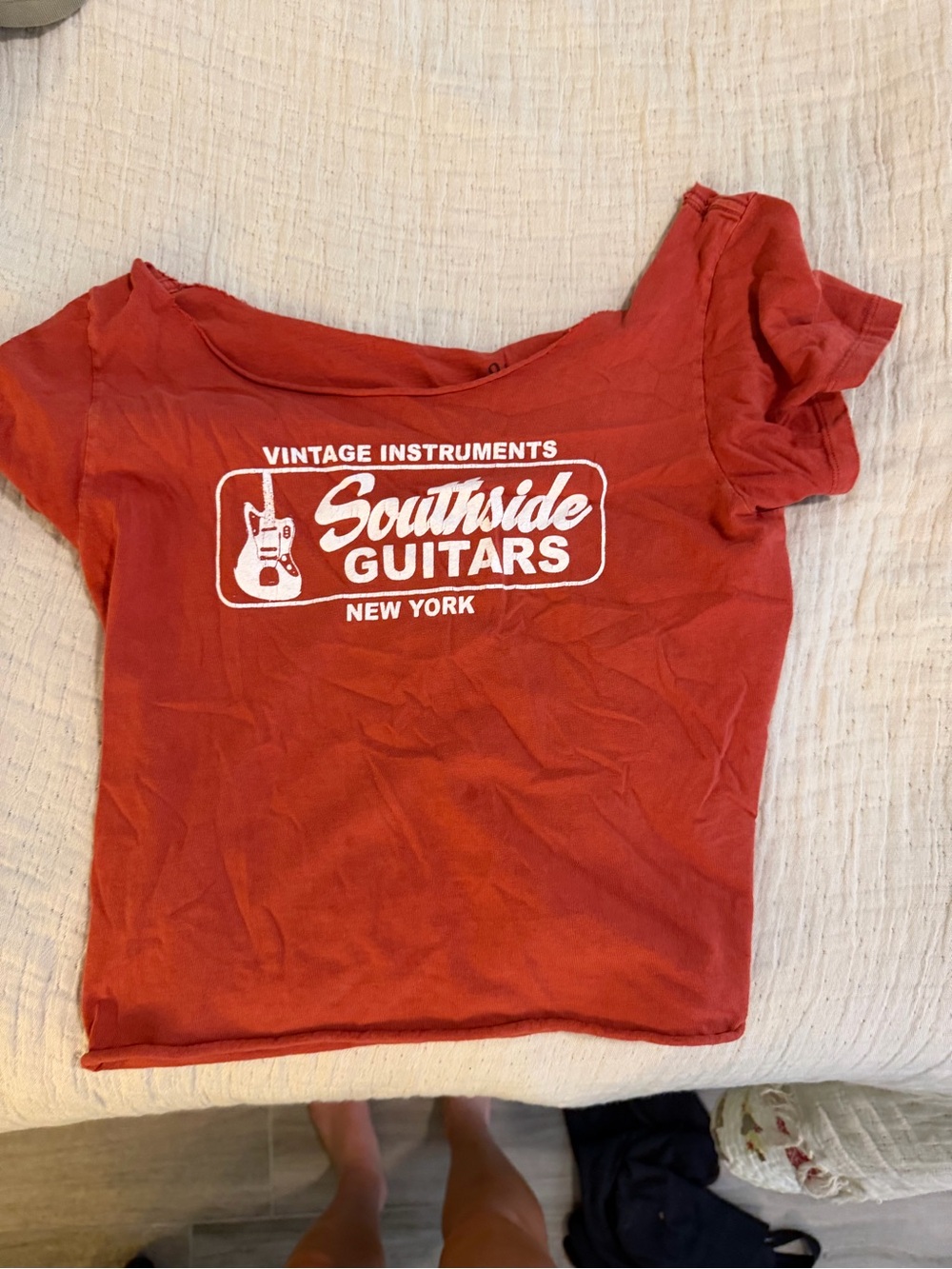 Brandy Melville Red Southside Guitars Tee